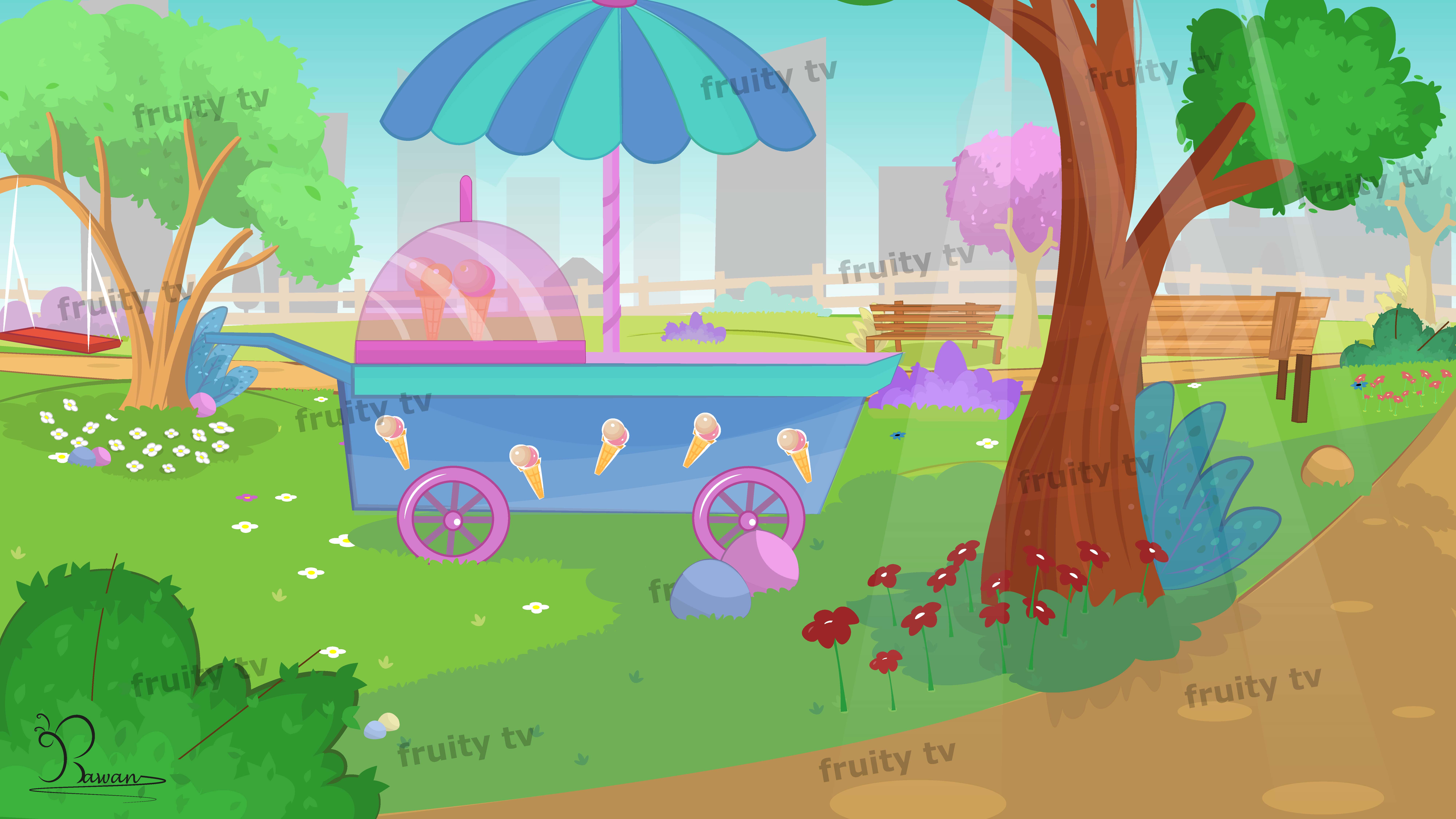 Ice cream cart garden